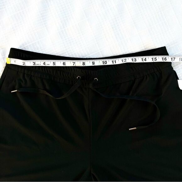 Joie Black Pull On Elastic Drawstring Waist Straight Leg Relaxed Fit Pants SZ L - Picture 12 of 13